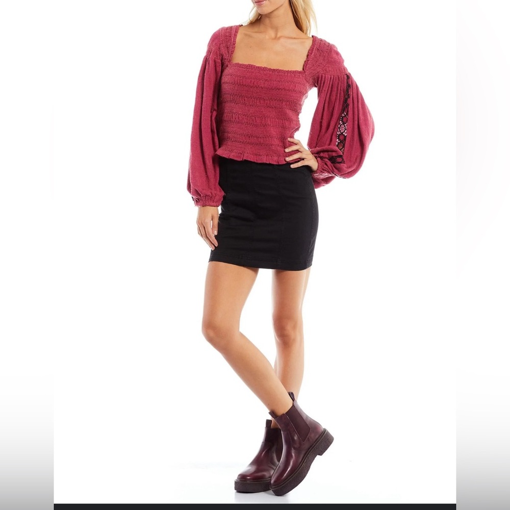 NWOT Free People Women's Maggie Embroidered Top - Picture 3 of 6